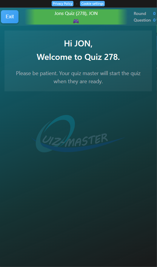 Players screens can be customised with your own colour theme or branding